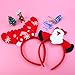 Resinta 6 Pieces Christmas Headband Reindeer Antlers Headband Santa Headbands for Christmas Holiday Costume Party