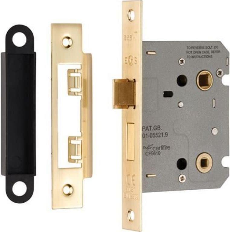 Carlisle Brass EASI-T Bathroom Lock 76MM Residential - Radius, Brass, Key Lock