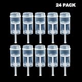 Clear Push-Up Cake Pop Shooter (Push Pops) Plastic Containers with Lids, Base & Sticks, Pack of 24(24 pack)