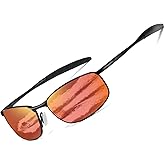 AEVOGUE Polarized Sunglasses For Men Rectangle Metal Frame Retro Sun Glasses AE0395