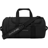 Dakine EQ Duffle 2.0 50L Packable Gym &amp; Travel Duffel Bag | Packs into its own end pocket for storage, then opens wide with a U-shape zip and padded shoulder strap.