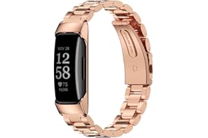 MIJOBS Strap for Fitbit Inspire 2, Stainless Steel Metal Band Replacement Wristbands Waterproof Bracelet Accessories for Inspire 2 Women Men