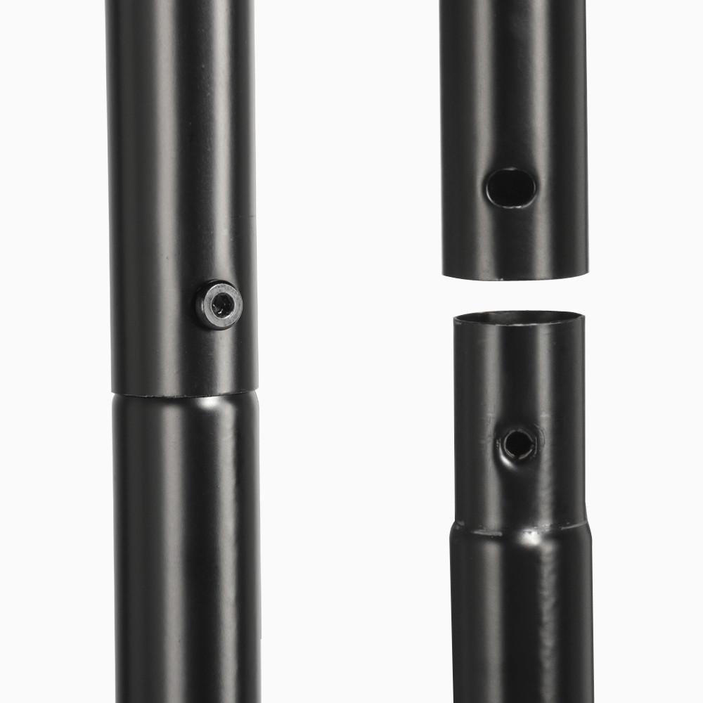 Yaheetech Metal Multi-purpose Garment Rack Coat Clothes Stand 3-Tier Shoes Rack Umbrella Stand With Hanging Hooks Black