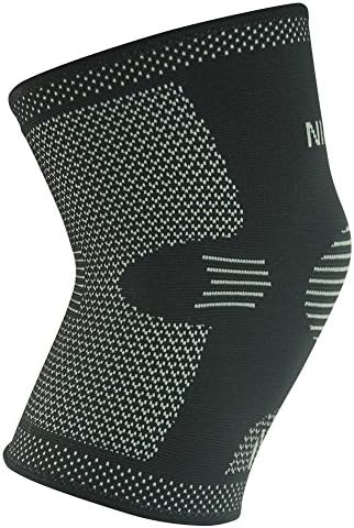 NIcool Boys Lightweight Anti-Slip Grip Compression Knee Protector for Running Jogging ACL Injury Muscles Black
