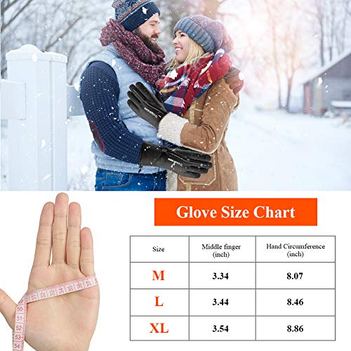 image for KNGUVTH KNGVUTH Ski Gloves, Mens Winter Gloves Waterproof Touch Screen
