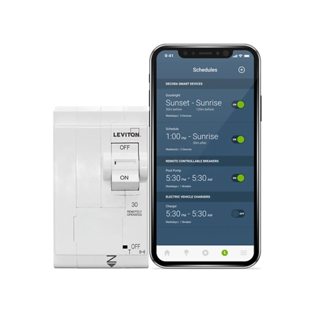 Photo 1 of Leviton LB230-ST 2nd Gen Smart Circuit Breaker with Remote Control, Standard, 2-Pole 30 Amp, 120/240-Volt and 120/208-Volt, 10kA Interrupt Rating