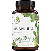 Guanabana (Soursop) 90 Capsules 1100 mg per Serving Powerful Blend of 100% Natural Premium Ingredients, Vegetable, Cultivada Organicamente |Organically Grown