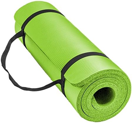 Thick Yoga Mat Kapoo Exercise Mat,1/2-Inch Extra Thick 72" X 24" (10mm) High Density Anti-Tear Non-Slip Yoga Mat with Carrying Strap for Exercise,Yoga and Pilates[1 Year Warranty]