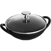 STAUB Cast Iron Baby Wok, 0.5-quart, Black Matte