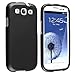 Generic For Samsung Galaxy S III 3/Galaxy S3/i9300 Hard RUBBERIZED Case Black - Carrying Case - Non-Retail Packaging - Black