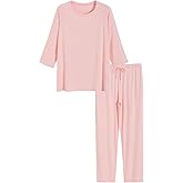 Latuza Women's 3/4 Sleeve Pajamas Sets Pants Cooling Pjs