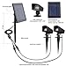KEYNICE Solar Lights, Outdoor Solar Spotlights, IP65 Waterproof Landscape Lighting Lamp, Bright and Dark Sensing Auto On Off Security Night Lights with 2 Warm White Lights for Pathway Garden Patio