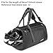 G4Free 35L Lightweight Sports Gym Bag Travel Duffle Backpack Overnight Weekend Duffle Bag with Shoe Compartment Men Women Camping Hiking (Black)