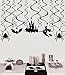 Moon Boat 30Ct Halloween Haunted House Hanging Swirl Yard Party Decorations - Creepy Bats/ Spiders/ Witch Ceiling Supplies