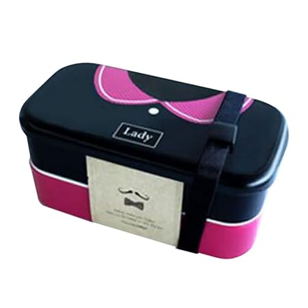 haodasi doble apilable adultos niños niña Bento Caja Contenedor ...