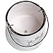 MyGift 4 Inch French Country White Bucket Planter - Rustic Ceramic Farmhouse Maison Pail Design Succulent Flower Planter Pot/Decorative Accessory Jar with Drainage Hole & Plug