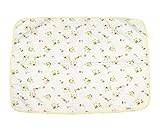 Jerrybaby Cotton Bamboo Fiber Breathable Waterproof Underpads Mattress Pad Sheet Protector for Baby Children or Adults (L (27.5x41.3)Inch, Yellow)