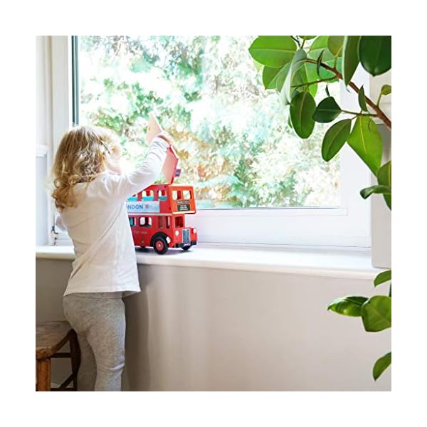 Le Toy Van TV469 Cars & Construction Double Decker Wooden Role Play Suitable for Girls and Boys Toys, London Bus