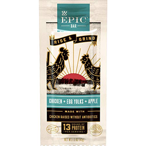 EPIC Chicken Egg Yolk and Apple Protein Bars, Whole30, Paleo Friendly