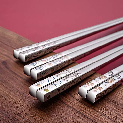 Metal Chopsticks Reusable Dishwasher Safe 18/8 Stainless Steel