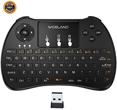 Wideland 2.4GHz Mini Wirless Touchpad Keyboard with Mouse, Multifunction remote For PC / Pad / Xbox 360 / PS3 / Google Android TV Box / HTPC / IPTV (Classic black)