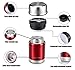 SOMIGA Insulated Stainless Steel Food Jar with Folding Spoon,Bag-Vacuum Double Walled BPA Free,Unbreakable,Leak Proof, Hot and Cold Preservation 17 OZ Storage Container (Red)