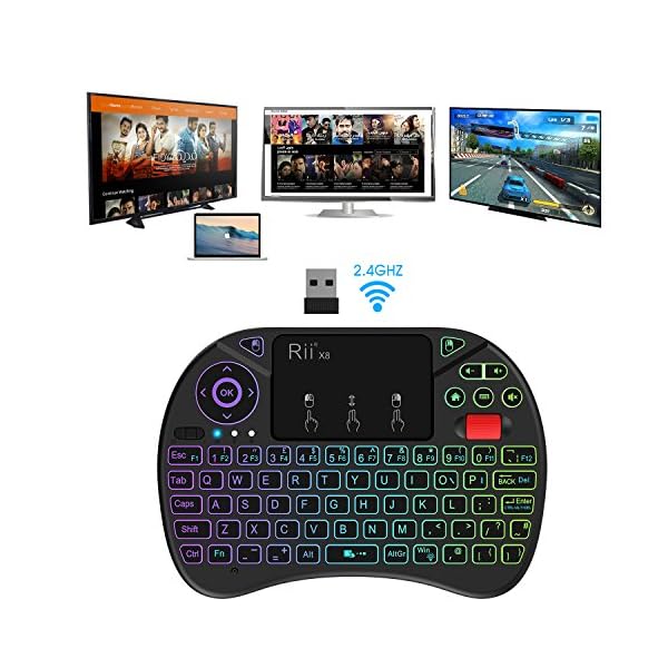 Mini-Wireless-Multi-media-Keyboard-Touch-Pad-Mouse-Combo-With-Scroll-Button-Handheld-Remote-LED-Backlit-Rechargeable-For-PC-Laptop-Smart-TV-Raspberry-Pi-KODI-Android-TV-Box-HTPC-Windows Rii Mini Wireless Multi-media Keyboard Touch Pad Mouse Combo With Scroll Button/Handheld Remote/LED Backlit/Rechargeable…