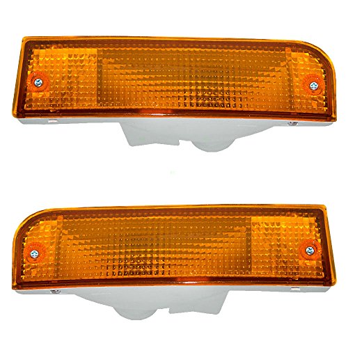 Driver and Passenger Park Signal Front Marker Lights Lamps Lenses Replacement for Toyota SUV 8152035080 8151035080