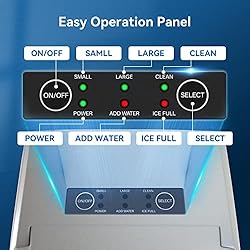 Wanai Ice Makers Countertop, 9 Cubes Ready in 8