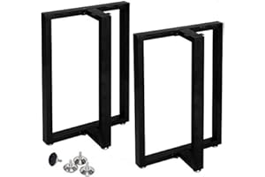 TIEOU 28 Inch Metal Table Legs Heavy Duty T Shape Metal Desk Legs Set of 2 Industrial Table Legs,Black Table Legs,Modern Table Legs,Console Table Legs (28" H X24''W)