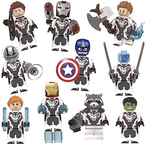 INGLY Avengers Endgame Super Heroes Minifigures Building Blocks Toys with Accessories Infinity War for Kids Set 10Pcs