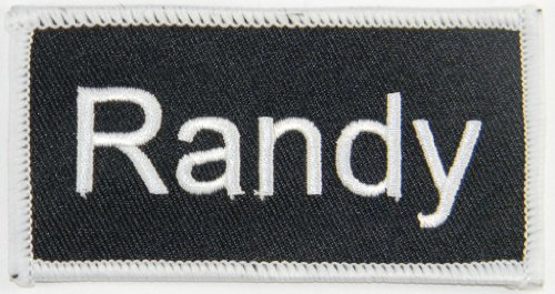 Randy Name Tag Patch Uniform ID Work Shirt Badge Embroidered Iron On Applique