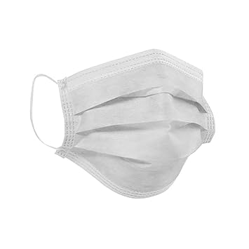 Gurus Fashion Nose Mask-3ply Disposable Mouth Masks Nose Mask Dust Mask Pollution Mask (Color May Vary) | White | Pack of 50