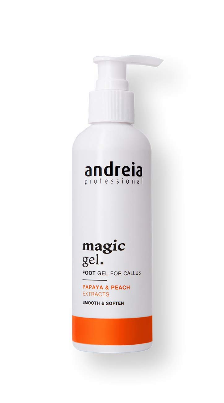 Andreia Foot Callus Magic Gel with Papaya and Peach Extracts - Foot Cream for Cracked Heels and Dry Skin with Salicylic Acid - Best Callus Remover for Heel 200 ml