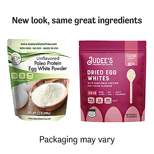 Judee’s Unflavored Egg White Protein Powder for Fast Blending 2.2 lb