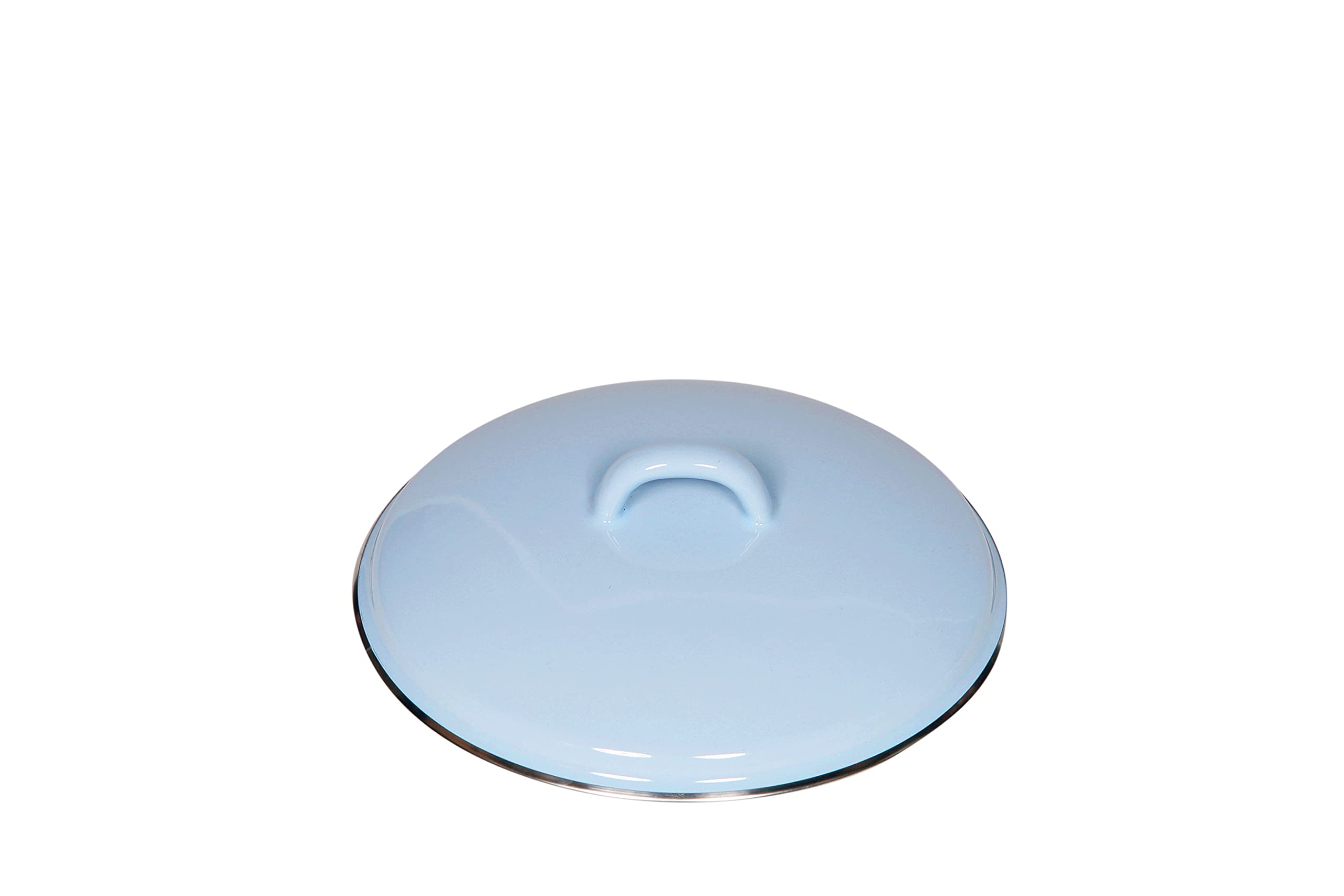 Riess Classic - Household Articles Colour/Pastel Lid with Chrome Rim, Diameter-24 cm Blue