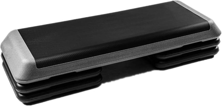Aerobic Step Platform Exercise Step Platform with 3 Riser Workout Fitness Equipment Stepper Trainer Aerobic Step Platform (Color : Black, Size : 110x41x20cm)