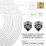 Hama Apple MFi Lightning to USB Charge/Sync Cable 10ft Bright White