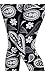 VIV Collection Regular Size Printed Brushed Ultra Soft Leggings (Shadowed Paisley)