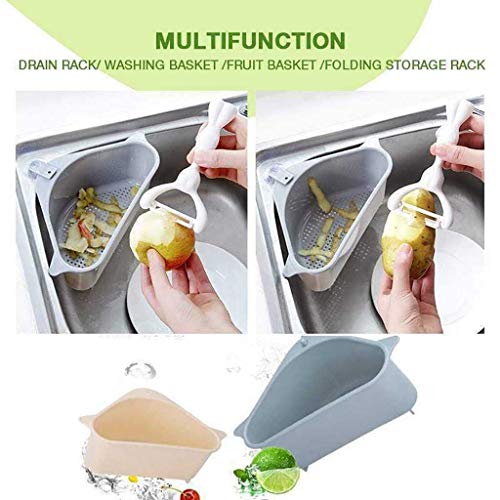 image for Panzisun 3pcs Kitchen Sink Drain Frame Triangular Stable Multifunction