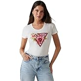 Guess Womens Eco Short Sleeve Triangle Beads Tee