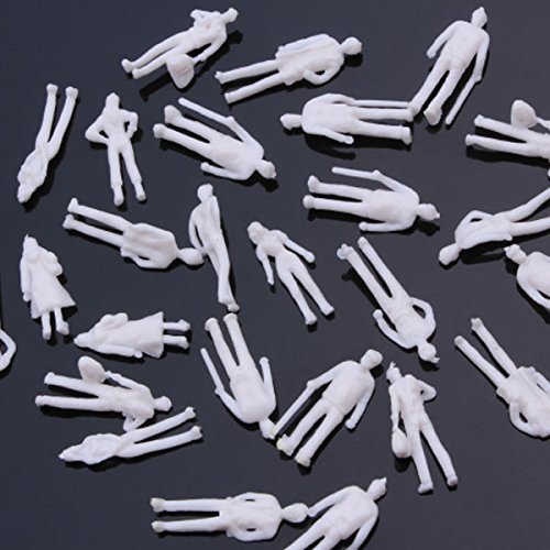 White Unpainted Architectural 1:150 Scale N Gauge Model Figure (Pack of 100)
