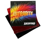 UltraBite Table Tennis Rubber by Muzitao (2 Pack, 1 x Red + 1 x Black) Table Tennis Bat Replacement Rubbers (Without Sponge)