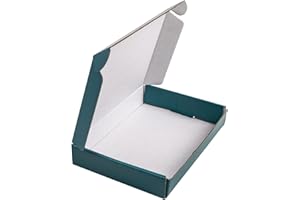 BIOBROWN 7x5x1" 25 Pack Corrugated Cardboard Boxes Small Shipping Box for Packaging Small Business Mailer Mailing Teal