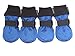 LONSUNEER Paw Protector Dog Boots Soft Sole Nonslip and Reflective Set of 4 Color Blue Size X-Small