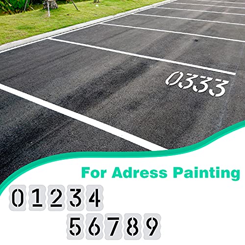 21 Pieces Curb Stencil Kit 09 Numbers Curb Address Stencil Kit in 14
