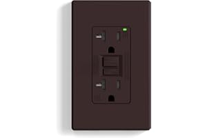 ELEGRP GFCI Outlet 20 Amp, Self-Test GFI Electrical Outlet with Thinner Design, TR Tamper Resistant GFCI Receptacle, Ground F