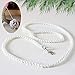 Cdycam 120cm 4ft Custom Pearls Beaded Pet Dog Cat Training Walking Leash Lead Leashes