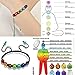 UNKE Handmade Rainbow 7 Charm Beads Bracelets with Reiki Healing Balancing Round Beads