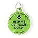 Dynotag® Web Enabled Super Pet ID Smart Tag. Deluxe Coated Steel, with DynoIQ™ & Lifetime Recovery Service. Fun Series (Green: Help Me Get Home Safely)